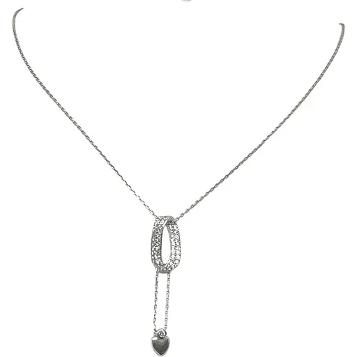 Серебряное колье Золотой квартал с фианитами. Артикул 317319 40