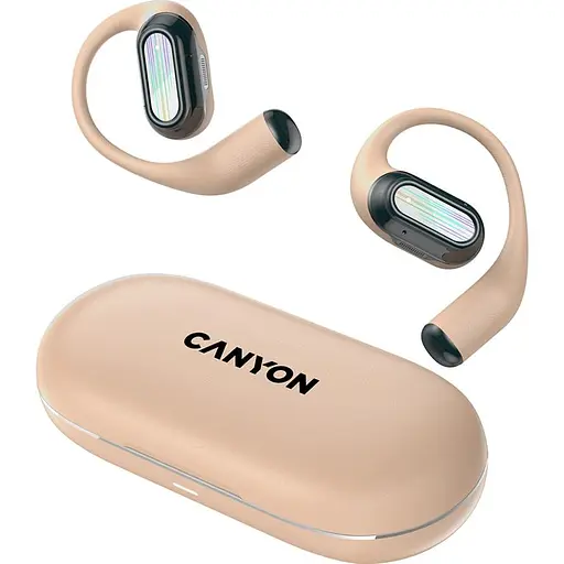 Навушники Canyon TWS OnFlow 12 OWS ENC Beige (CNS-TWS12BE) - фото 1