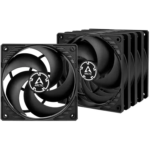 Вентилятор 120 мм, Arctic P12, Black, 5 шт, 120х120х25 мм, 1800 об/хв, 3-pin, гідравлічний підшипник (ACFAN00135A)
