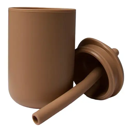 Поїльник-непроливайка oldbro 175 мл із трубочкою brown - фото 2