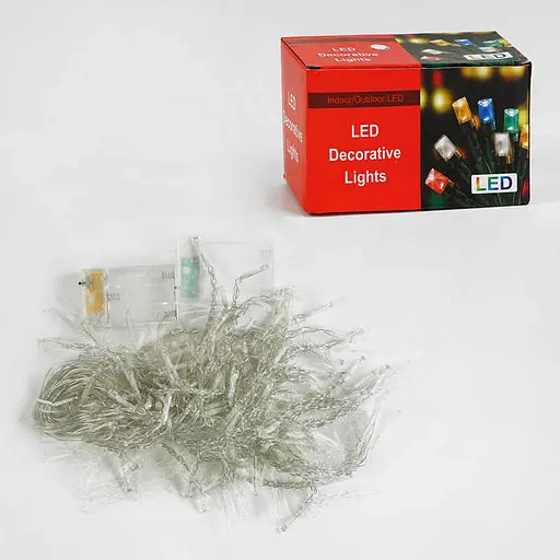 Гірлянда-штора, C61480, 120 лампочок, зі світловими ефектами, на батарейках, біле світло