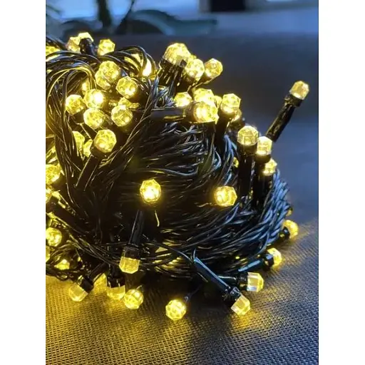 Новорічна гірлянда Рубін 18 м 300 Тепло білих лампочок - фото 1