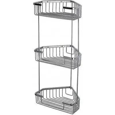 Полка угловая Frap 3 яруса 240x570мм F335-2 2/20, Хром - фото 1