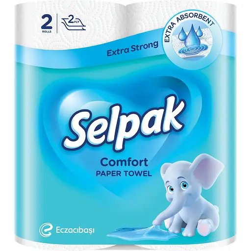 Бумажные полотенца Selpak Comfort двухслойные 2 рулона - фото 1