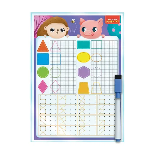 Дошка-тренажер "Фігури та форми" Vladi Toys VT5010-27 (укр) - фото 2