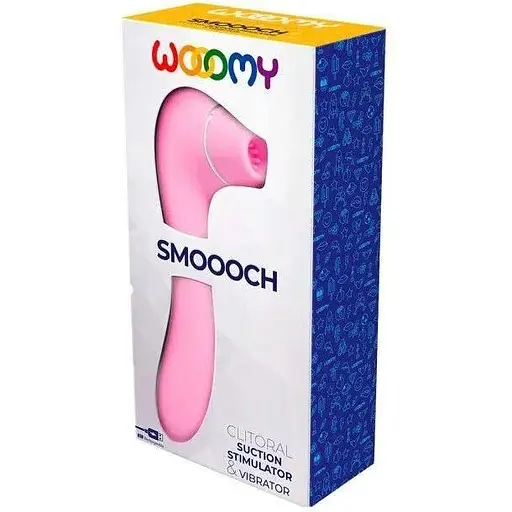 Вакуумный стимулятор с вибрацией Wooomy Smoooch Pink Clitoral Suction & Vibration 10х2 режимов - фото 4