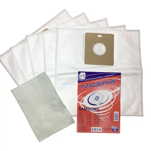 Мішки для пилососу Samsung, Слон S-02 C-3 (5 штук в упаковці) VP-77, VT-50