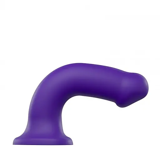 Фалоімітатор Strap-On-Me Dual Density Bendable XL 20 см фіолетовий - фото 3