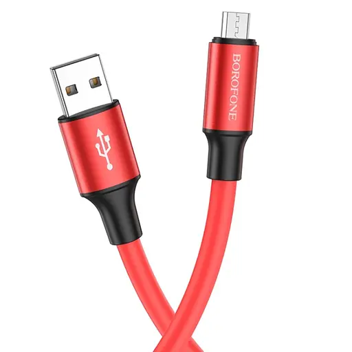 Кабель Borofone BX82 USB to MicroUSB 1 м красный - фото 1