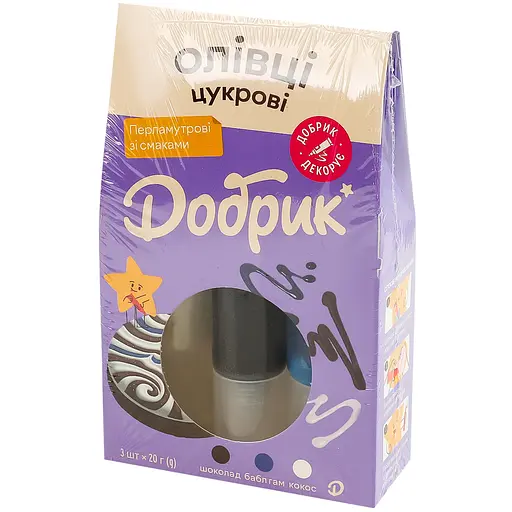 Кондитерские декорации Добрик Карандаши сахарные перламутровые со вкусами - фото 7