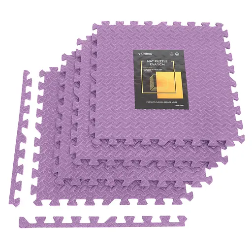 Мат-пазл (ласточкин хвост) Cornix Mat Puzzle EVA 120 x 120 x 1 cм XR-0232 Purple - фото 1