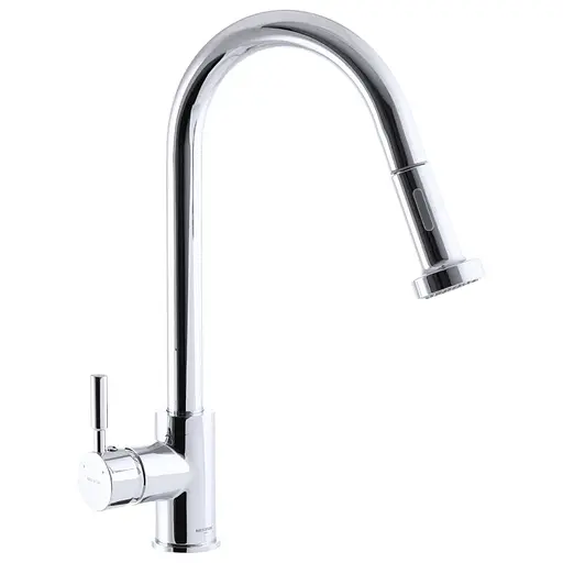 Змішувач для кухні з висувним виливом Mixxus Premium Hans 014 MI2882 Хром - фото 1