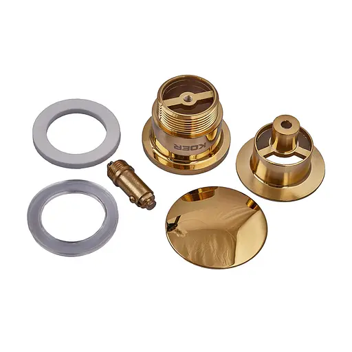 Донний клапан Koer PW-01-10 Click-Clack універсальний KR5193, Золотий - фото 2