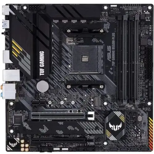 Материнская плата Asus TUF Gaming AM4 (B550) B550M-PLUS, B550, 4xDDR4, CrossFire, Int.Video (CPU), 4xSATA3, 2xM.2, 1xPCI-E 16x 4.0, 1xPCI-E 1 3.0, ALC S1200A, RTL8125B, 8xUSB3.2/6xUSB2.0, HDMI/DP, MicroATX