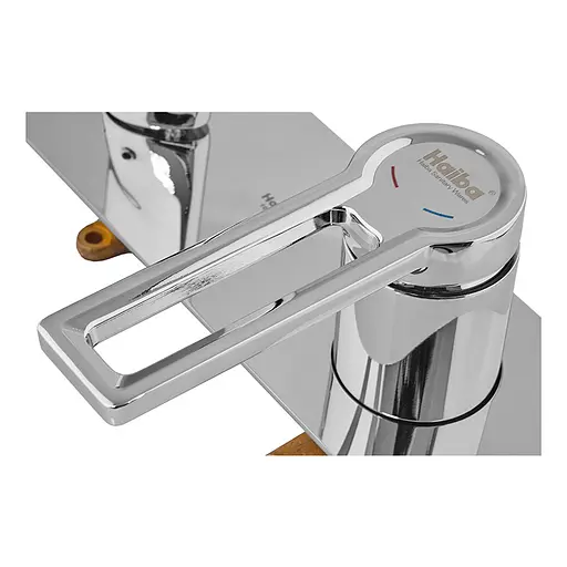 Змішувач для умивальника Haiba Bavariya 001 WALL HB3961 Хром - фото 2