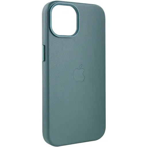 Шкіряний чохол Epik Leather Case AA Plus with MagSafe для Apple iPhone 14, 6.1 Pine green - фото 4