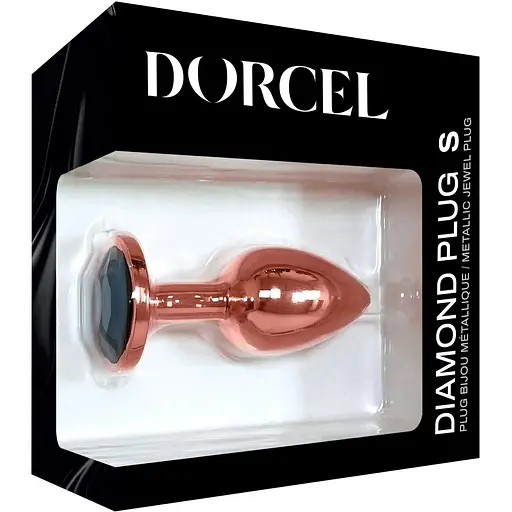 Металева анальна пробка Dorcel - Diamond Plug Rose Gold із прикрасою у вигляді кристалу S - фото 5
