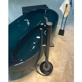 Змішувач для ванни на підлогу Paffoni Light black matt LIG032NO, Чорний матовий - фото 6