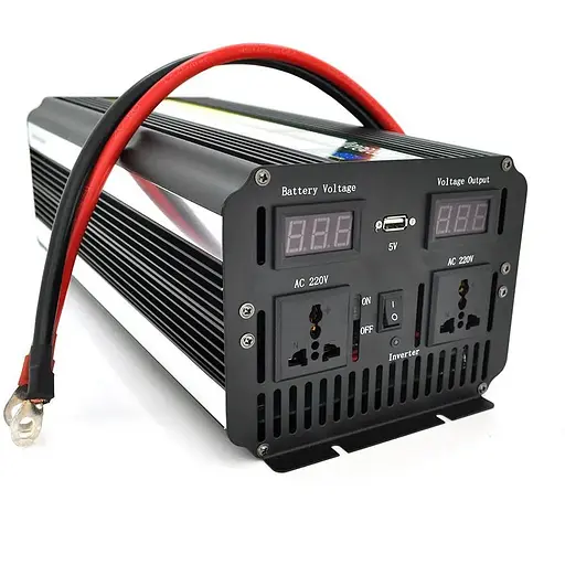 Инвертор напряжения Voltronic Wm-9000 (5400Вт), 12/220 с апроксимированной синусоидой, 2 универсальные розетки + USB, клемм