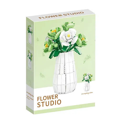 Конструктор Квіти в вазі, 9104A-9106A-9108A-9114A, від 537 деталей, (В асортименті) - фото 3
