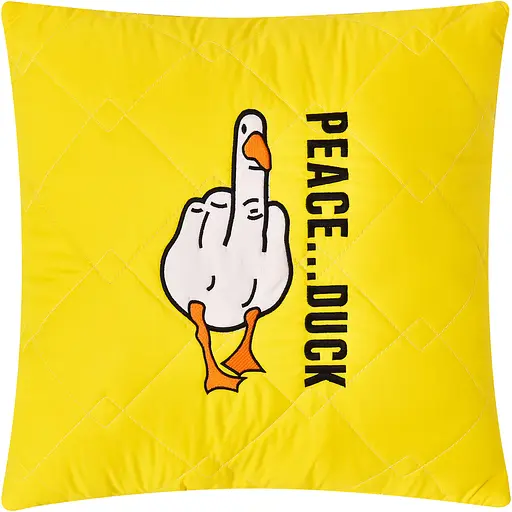 Подушка декоративна Ideia Peace... Duck бойовий гус 40х40 см (8-35750*001)