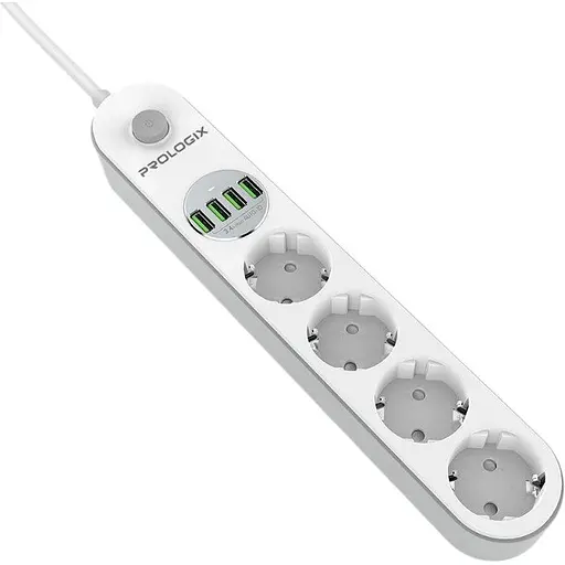 Мережевий фільтр-подовжувач ProLogix SE-4432W Premium 4 розетки 4xUSB 2 м