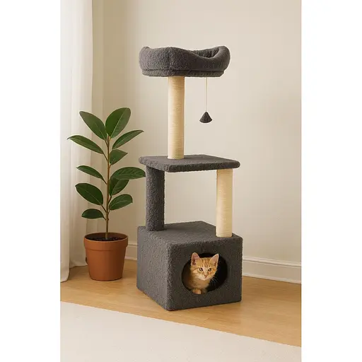 Дряпка Природа Д23 для котів з будиночком 36x36x115 см [CD] - фото 5