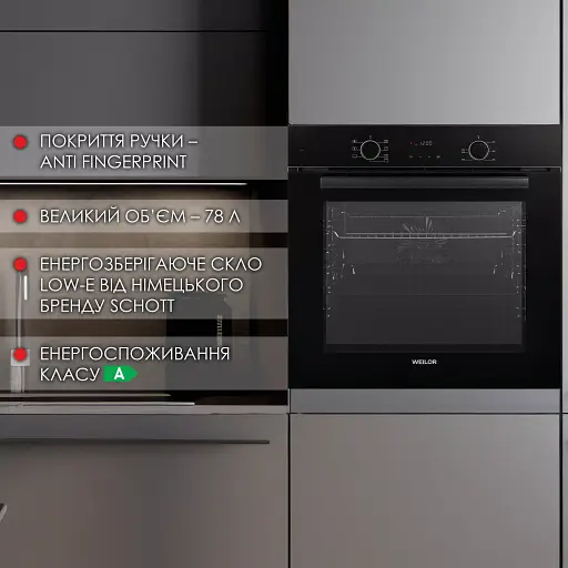 Духовой шкаф электрический Weilor FDO6F71BK - фото 2
