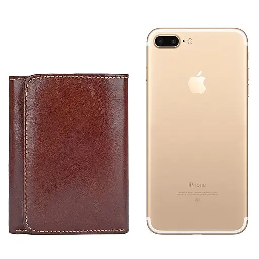 Мужской кожаный кошелек Vintage 11x8 см acs0018167 - фото 4