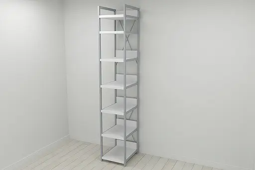 Шкаф Гардероб Уни секция 4 серии Конект Ferrum-decor 220x40x50см Серый металл ДСП Белый 32 мм (FRD-104551) - фото 7