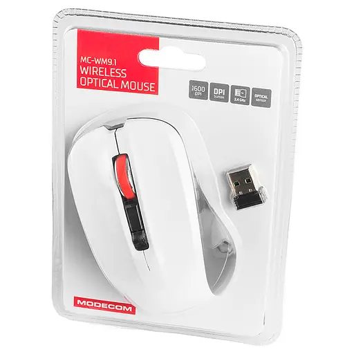 Беспроводная мышь Modecom MC-WM9.1 Black-White (M-MC-0WM9.1-200) - фото 5