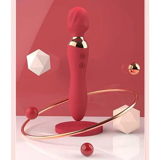 Двостороннього вібратора "Night Stories" з USB-зарядкою Червоний - фото 2