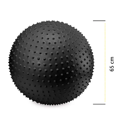 Мяч для фитнеса (фитбол) Cornix 65 см массажный Anti-Burst Black XR-0482 - фото 2