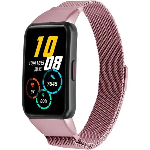 Ремінець DK CDK Metal Milanese Loop Magnetic для Huawei Band 6 (012956) (pink rose)