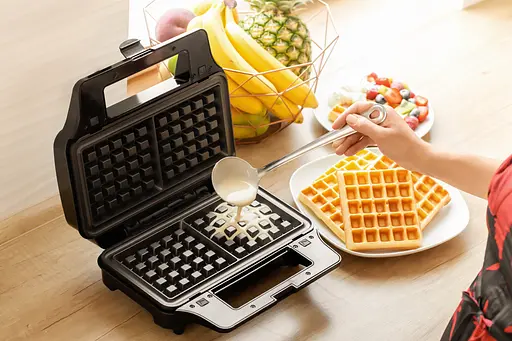 Мультимейкер Sencor 900 Вт комплект 4 пластини алюміній нержав.сталь пластик чорний - фото 2