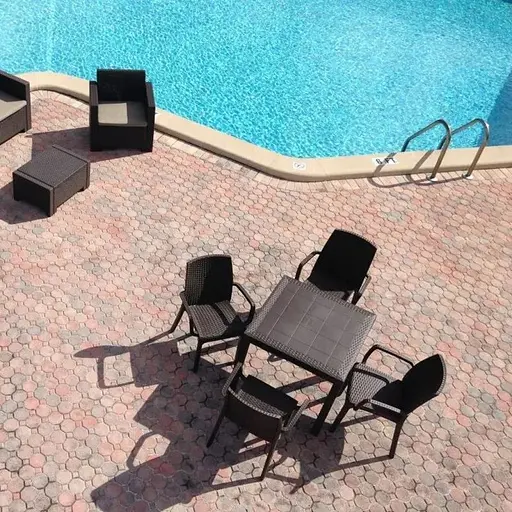 Стул садовый пластиковый Bica Verona armchair коричневый - фото 3