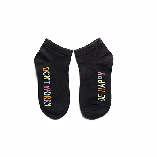 Набор носков 3 пары короткие с принтом Don`t worry, Be happy бесшовные ORGANIC cotton JILL ANTONY 38-40 - фото 5