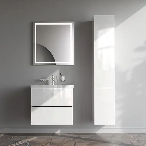 Тумба з умивальником AM.PM Gem підвісна 60 см білий MGA-FHX06022WG-WCC0602WG Білий - фото 5