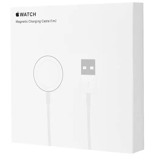 БЗП Magnetic Fast Charger to USB-A Cable for Apple Watch (AAA) (box) White - фото 4