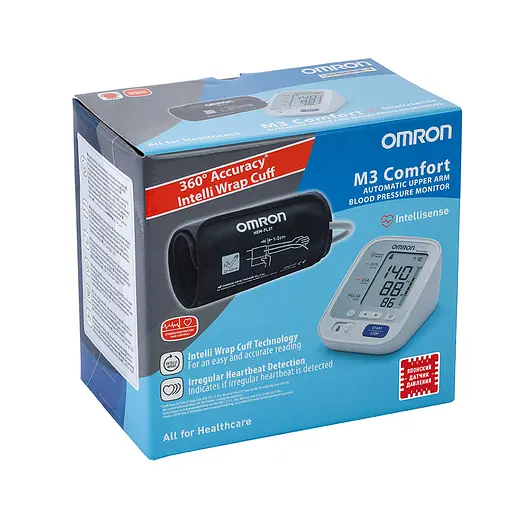 Тонометр Omron M3 Comfort (HEM-7134-ALRU) автоматичний на плече з адаптером