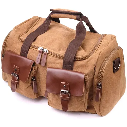 Дорожня сумка із щільного текстилю 50х25х22 см Vintage 50х25х22 см sum0021430 - фото 1