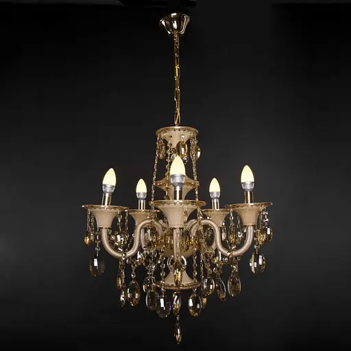 Люстра подвесная Brille хрустальная E14 40W G (BCL-379S/5) - фото 2