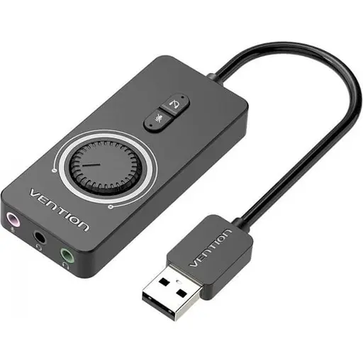 Звуковая карта Vention USB Audio USB - 3х3,5 мм jack 0.15m Volume Control (CDRBB) - фото 1