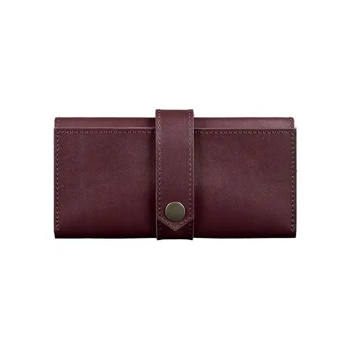 Шкіряне жіноче портмоне 3.0 бордове Krast - фото 7