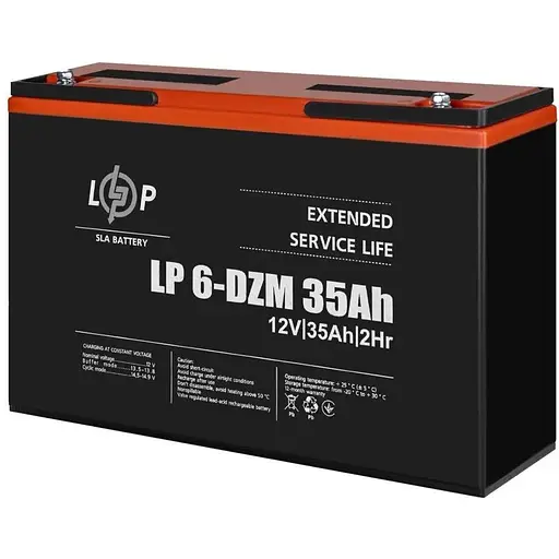 Акумулятор Logic Power 6 вольт 35 ампер 6-DZM-35 Ah олив'яно-кислотний тяговий - фото 2