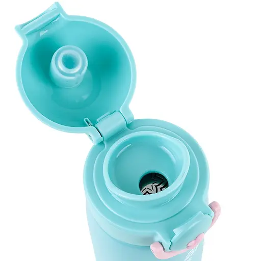 Термос с кнопкой Kite Hug in mug бирюзовый 430 мл (K25-1221-1) - фото 3