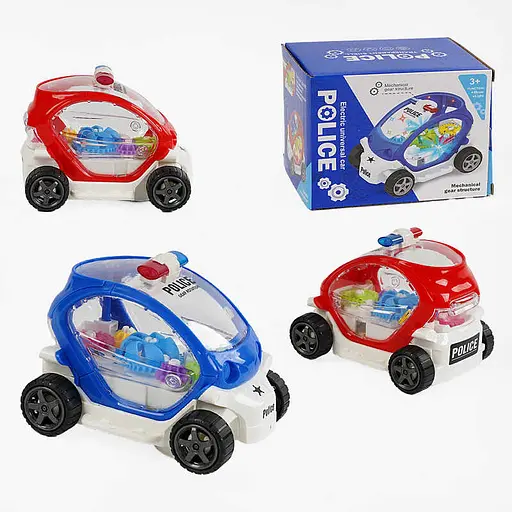 Машинка, Поліція, підсвічування, звук, колесо вільного ходу, рухомі шестерні (В асортименті) - фото 2