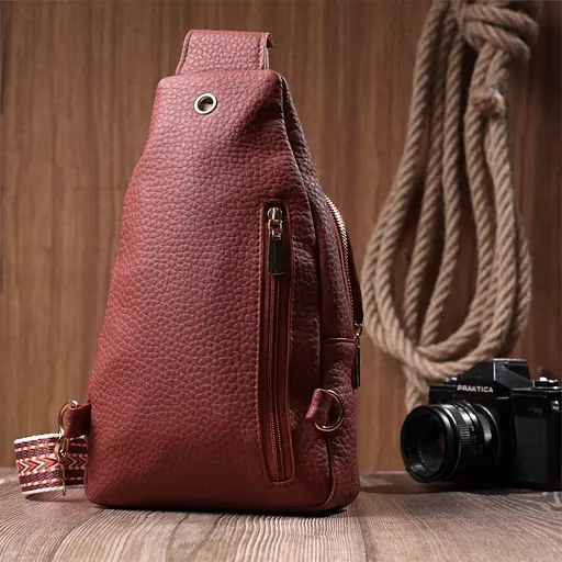 Женская сумка Vintage с одной лямкой через плечо из крупнозернистой экокожи 17х29х9 см sum0026948 - фото 10