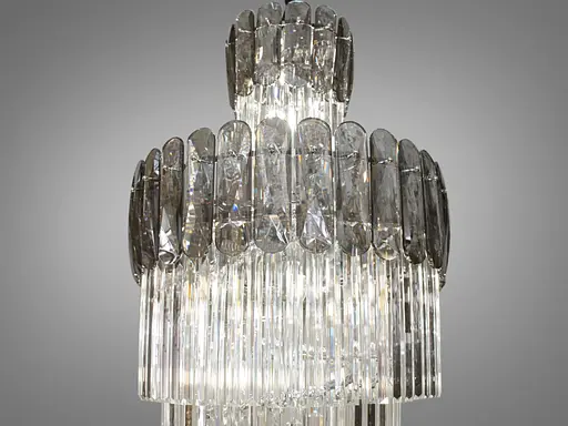 Модна кришталева люстра в сучасному стилі під 27 лампи, хром - фото 3
