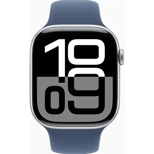 Смарт-годинник Apple Watch Series 10 GPS 46mm Silver Alu. Case w. Denim Sport Band - M/L (MWWM3) - фото 2